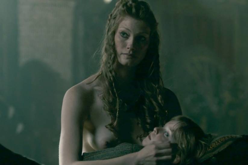 Alyssa Sutherland Nude Boobs In Vikings Series
