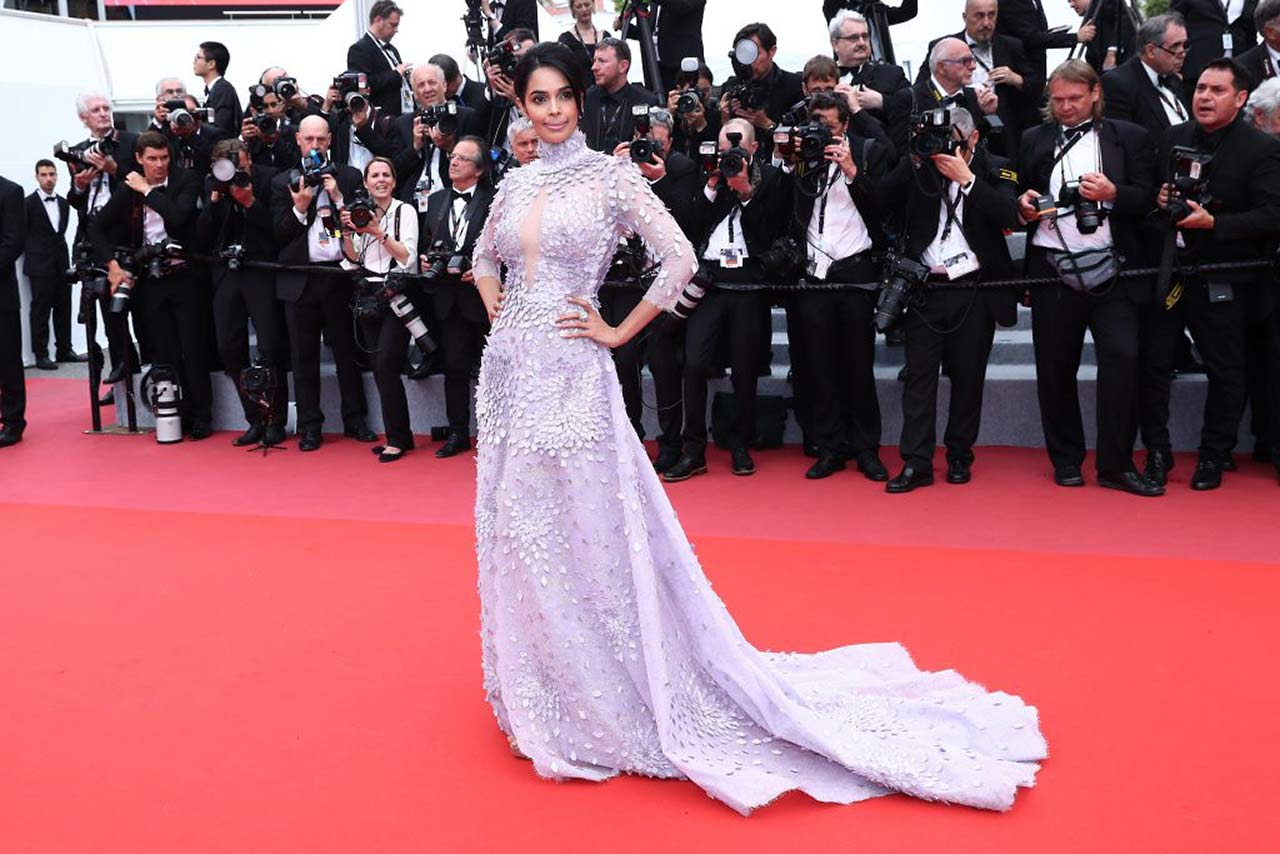 Bollywood Sex Symbol Mallika Sherawat Nude Nipples Through Her Dress In Cannes Scandal Planet